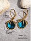 abordables Pendiente de mujer-Pendientes colgantes de libélula Intage para mujer: pendientes bohemios chapados en oro con cuentas de vidrio azul, joyas inspiradas en la naturaleza para ocasiones informales, fiestas y regalos.