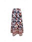 ieftine Fuste grafice-Pentru femei Fustă Modă Boho Maxi Talie Medie Fuste Floral Imprimeu Micro-elastic Stradă Ieșire Roșu-aprins Vară Poliester