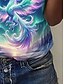 お買い得  動物のTシャツ-女性用 Tシャツ 夏のトップス 鳥 自然风光 クラシック カジュアル 半袖 クルーネック クロップトップ 日常 週末 プリント レインボー 夏 春 秋