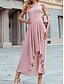 billiga Under 129,99 USD-Klänning Brudmödrarsklänning Bröllopsgäst Elegant Avslappnad Rund hals Gulvlång Polyester Ärmless med Spets