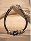 billiga Herrsmycken-mäns läderhalsband och armbandsset – vintage knutdesign med metallaccenter, justerbara handgjorda smycken för casual, biker och boho stil, perfekt för dagligt slitage och presenter