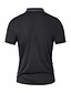 abordables Polo élite pour-Homme Polo Travail Rue Classique Manche Courte Vacances Mode Couleur Unie Rayé Boutons Rayure-garniture Été Printemps Noir Blanche Gris clair Polo