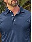 abordables Hauts-Homme T-shirt POLO Bleu de minuit Manche Courte Top Tenue de golf Vêtements Tenues Porter des vêtements