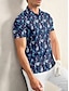 abordables Hauts-Homme T-shirt POLO Bleu de minuit Manche Courte Top Tenue de golf Vêtements Tenues Porter des vêtements