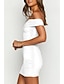 preiswerte Abschlusskleider-Damen Minikleid Weißes Kleid Abschlusskleid Heimkehr-Kleid Bodycon Mode Reifen Abschlussfeier Date Ausgehen Normale Passform Einfach Ärmellos Ein-Schulter Schwarz Weiß Leicht Blau Sommer