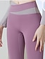 abordables Leggings et collants de yoga-Pantalon de yoga Leggings de yoga Femmes Yoga Entraînement en salle Pilates Collants Taille haute Spandex Des sports Tenues de Sport Élastique Mince Brun claire Noir