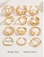 voordelige Dames ringen-gouden statement ringenset voor vrouwen – trendy vintage dikke stapelbare vinger ringen, mode sieraden voor feesten, bruiloften en dagelijks gebruik