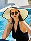 billiga Kvinnors hattar-elegant solhatt med bred brätte för kvinnor – sommarhatt i stråhatt med svart rosett, UV-skydd, hopfällbar floppy hatt för semester, trädgårdsfester och utomhusresor