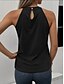 billige Grafikbutik Tanktoppe &amp; Camis-Dame Camisole tanktop Grafisk Bogstaver Stilfuld Afslappet Uden ærmer Rund hals Almindelige toppe Daglig Trykt mønster Sort Lyserød Blå Grøn Sommer