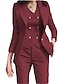 cheap Mom&#039;s Pant Suits-3 Piece Mother of the Bride  Elegant Simple Shirt Collar Ankle Length Polyester Long Sleeve with Solid Color
