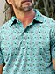 abordables Hauts-Homme T-shirt POLO Bleu Manche Courte Top Tenue de golf Vêtements Tenues Porter des vêtements