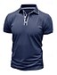 ieftine Polo clasic pentru bărbați-Bărbați Cămașă de golf Tricouri polo de golf Muncă Casual Rever Manșon scurt De Bază Modern Bloc Culoare Peteci Nasturi Primavara vara Fit regulat Maro Închis Negru Alb Vișiniu Bleumarin Verde Militar