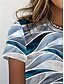 billige Art &amp; Design t-shirt-Dame T-shirt Sommertoppe Grafisk Klassisk Afslappet Kortærmet Rund hals Crop Tops Daglig Weekend Trykt mønster Regnbue Sommer Forår Efterår