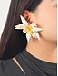 billige Halskjede for kvinner-blomstersmykkesett for kvinner – håndlaget statement-kjede, øredobber og armbånd med hvit blomsterdesign, elegant boho chic-tilbehør til bryllup, fester og spesielle anledninger