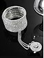 abordables Bracelet pour femme-Bracelet chaîne de luxe en strass avec anneau – bijoux scintillants pour femmes, parfaits pour les mariages, les fêtes et les galas