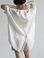 preiswerte Hemden-Damen Hemd Bluse Baumwoll-Leinen-Hemden Einfach Modern Lässig Halbarm Rundhalsausschnitt Normale Oberteile Täglich Ausgehen Asymmetrisch Schwarz Weiß Blau Khaki Grau Sommer