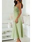 abordables Robes décontractées blanches-Femmes Robe Midi Robe Blanche Robe de remise des diplômes Mode Vacances Anniversaire Fête Coupe régulière Uni Sans manches Sans bretelles Blanche Jaune Vert Été