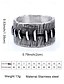 abordables Accesorios de Halloween-Anillo gótico punk cosido para hombre: anillo de plata vintage para moteros, rockeros y Halloween.
