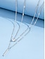 cheap Women&#039;s Necklace-Women&#039;s exquisite water drop pendant double-layer gold tone necklace, elegant and simple style, suitable for fashion-conscious women to wear in casual and party occasions