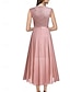 billiga Under 129,99 USD-Klänning Brudmödrarsklänning Bröllopsgäst Elegant Avslappnad Rund hals Gulvlång Polyester Ärmless med Spets