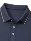 preiswerte Klassisches Poloshirt für Herren-Herren Polo Strick-Polopullover Geschäft Lässig Revers Kurzarm Formell Farbblock Knöpfe Sommer Marineblau Braun Armeegrün Dunkelgray Polo