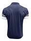 abordables Polo classique pour homme-Homme Polo en coton mélangé Chemise de golf Occasionnel Sports Classique Manche Courte Mode Frais Bloc de Couleur Rayures Boutons Été Printemps &amp; Automne Coupe régulière Marron Sapin Gris foncé Noir