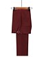 abordables Costumes de mariage-Costumes de mariage pour hommes noir bordeaux mode affaires unis taille standard 2 pièces à double boutonnage