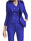 cheap Mom&#039;s Pant Suits-3 Piece Mother of the Bride  Elegant Simple Shirt Collar Ankle Length Polyester Long Sleeve with Solid Color