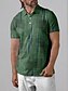 abordables Hauts-Homme T-shirt POLO Vert Manche Courte Top Tenue de golf Vêtements Tenues Porter des vêtements