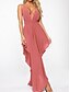 abordables Vestidos casuales blancos-Mujer vestido largo vestido largo Vestido blanco Vestido de verano Vestido lencero Vestido de cuello halter caliente Maduro vestido atractivo Diario Discoteca Ajuste regular Plano Color puro Sin