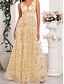 preiswerte Semi-formal / Cocktail-A-Linien Quinceanera Kleider Elegantes Kleid Hochzeit Hochzeitsgast Bodenlang Ärmellos V-Ausschnitt Tüll Rückenlos mit Falten