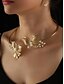abordables Collier pour femme-Collier ras du cou en perles papillon en or pour femme – un bijou élégant pour les mariages, les fêtes et les occasions spéciales