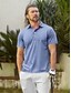 abordables Hauts-Homme T-shirt POLO Bleu Manche Courte Top Tenue de golf Vêtements Tenues Porter des vêtements