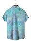 abordables Chemises imprimées pour hommes-Homme Feuille de palmier Plantes tropicales Chemise hawaïenne Chemise boutonnée Manche Courte Hawaïen Station balnéaire Vacances Tenues de plage Eté Printemps Col rabattu chemises à col Une poche