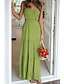 economico Abiti da festa-Per donna Abito Midi Abito Bianco Abito da laurea Abito Sottoveste Moda Moderno Compleanno Ferie Data Vestibilità regolare Semplice Senza Maniche Spalline sottili Bianco Verde chiaro Arancione Estate