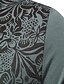 cheap Men&#039;s Elite Polo-Men&#039;s Polo Knit Polo Sweater Formal Work Turndown Short Sleeve Floral Buttons Printing Spring Denim Blue White Navy Blue Green Khaki Light Blue Polo