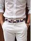 cheap Men&#039;s Belts-Men&#039;s Braided Elastic Stretch Belt – Multicolor Woven Design with Leather Tip &amp; Metal Buckle, Casual &amp; Golf Style, Adjustable Fit for Jeans &amp; Trousers, Perfect for Sports &amp; Everyday Wear