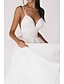 voordelige Afstudeerjurken-Dames Halflange jurk Witte jurk Afstudeerjurk Slipdress Modieus Verjaardag valmistuminen Uitgaan Normale pasvorm Effen Mouwloos Spaghettibandjes Zwart Wit Rood Groen Zomer