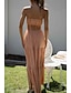 economico Abiti da festa-Per donna Abito Midi Abito Bianco Abito da laurea Abito Sottoveste Moda Moderno Compleanno Ferie Data Vestibilità regolare Semplice Senza Maniche Spalline sottili Bianco Verde chiaro Arancione Estate