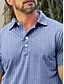 abordables Hauts-Homme T-shirt POLO Bleu Manche Courte Top Tenue de golf Vêtements Tenues Porter des vêtements