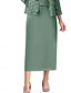 preiswerte Unter 129,99 $-Kleid-Sets Brautmutterkleid Hochzeitsgast Elegant Einfach Rundausschnitt Bodenlang Polyester Langarm mit Einfarbig 2025