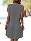 economico Abito Floreale-Per donna Mini Abito Vestito T-Shirt Abito a trapezio Casual Quotidiano Vestibilità regolare Floreale Grafico Manica Corta Girocollo Rosa Blu Viola Grigio Estate Primavera