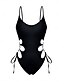 ieftine Costume Întregi-Costume de baie pentru femei costum monokini cu o piesă costume de baie fără spate controlul abdomenului talie înaltă subțire vacanță îmbrăcăminte de plajă solid color decolteu în formă de U fără