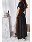 abordables Robes fleuries décontractées-Femme Robe mi-longue Robe casual robe boheme Classique Vacances du quotidien Standard Pois Manche Courte Col V Noir Rose Claire Vert Eté
