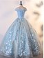 ieftine Rochii de Banchet-Rochie de Bal A-Line pentru Quinceanera Rochie Elegantă Nuntă Invitat Nuntă Lungime până la Podea Fără Mâneci Off Shoulder Dantelă Spate Decupat cu Plisuri Paiete