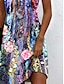 voordelige Bloemenjurken-Dames Mini Jurk Casual Jurk Zomer Jurk Elegante Casual Vakantie Dagelijks Feest Regelmatige Pasvorm Bloemig Grafisch Boho Paisley Damast Mouwloos V Hal Fuchsia Zomer Lente