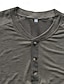 tanie Casualowa koszulka Henley-Męskie Koszulka z guzikami Podkoszulek Koszula Henley Koszulka Długi rękaw Henley Wiosna i jesień Równina Moda Designerskie Podstawowy Urlop Ulica Wyjściowe Czarny Biały Wino Top Tee dla mężczyzn