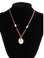 baratos Jóias Masculinas-colar de concha de cauri boho masculino – pingente de cordão de couro feito à mão com contas, estilo surfista de praia, gargantilha tribal ajustável para verão, viagens e uso casual