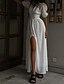 abordables Vestidos casuales blancos-Mujer Vestido Midi Vestido blanco Moda Moderno Cumpleaños Festivos Graduación Ajuste regular Plano Manga Corta Escote en Pico Negro Blanco Verano