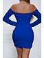 voordelige Afstudeerjurken-Dames Mini-jurk Witte jurk Afstudeerjurk Bodycon Modieus Modern Vakantie Verjaardag valmistuminen Normale pasvorm Effen Lange mouw Schouderafhangend Zwart Wit Wijn Rood Zomer